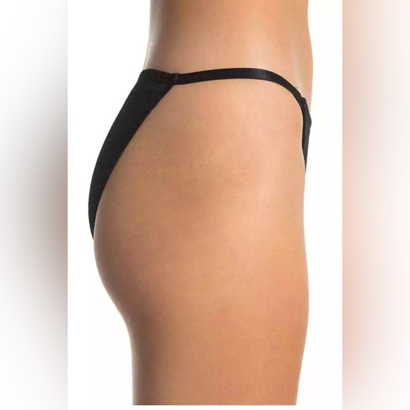 Free People Tameeka Lace High Waisted Undies Black Sheer - Picture 2 of 3